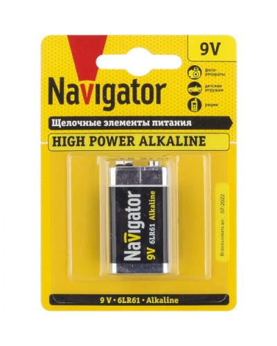 Элемент питания Navigator 94 756 NBT-NE-6LR61-BP1 в Королеве Электротехническое оборудование Pintop.ru