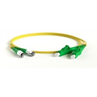 Патч-корд волоконно-оптический Hyperline FC-D2-9-FC/AR-ST/AR-H-1M-LSZH-YL