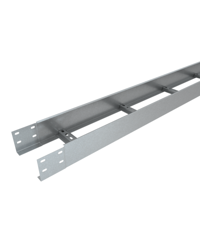 Лоток лестничный 100х150х1,2 L2500 мм Быстрый монтаж HD КМ-профиль (LLS100-150-1.2-2500 HD) в Королеве Кабельные лотки Pintop.ru