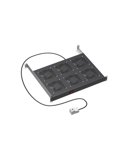 19 Вентиляторный модуль 6 вентиляторов с термостатом для 19 IT-корпусов STI/CQE, RAL9005 DKC (R519VSIT6FTB) в Королеве Вентиляторные модули Pintop.ru