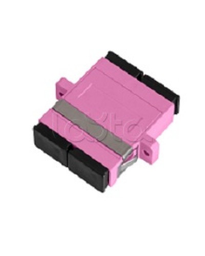 Адаптер NIKOMAX волоконно-оптический, соединительный, многомодовый, стандарта OM4, SC/UPC-SC/UPC, двойной, пластиковый, без шторки, с фланцами, маджента, уп-ка 2шт. NIKOMAX (NMF-OA2M4-FN-SCU-SCU-MG-2) в Королеве Проходные адаптеры и розетки оптические 