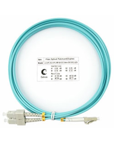 Шнур оптический duplex LC-SC 50/125 MM OM3 3 м LSZH Cabeus FOP-50-LC-SC-3M в Королеве Патч-корды оптические Pintop.ru