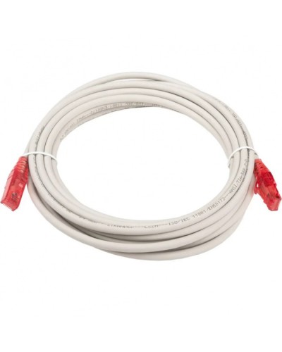 Патч-корд RJ45-RJ45, 4 пары, UTP, кат.5е, LSZH (5м) Hyperline PC-LPM-UTP-RJ45-RJ45-C5e-5M-LSZH-GY в Королеве Патчкорды (медные) Pintop.ru