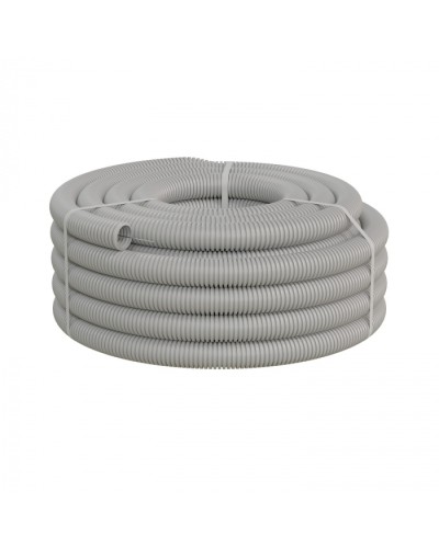 Труба ПНД-FRUF гофрир. тяжелая, с зондом, без галогена, трудногорючая, атмосферостойкая,цвет серый, диам. 40мм (20м) Экопласт (21140HFR-UF) в Королеве Труба гофрированная Pintop.ru