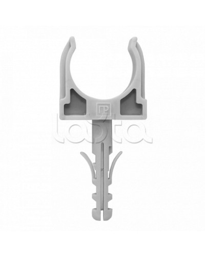 Крепеж-клипса с дюбелем серая д20 (100шт/1200шт уп/кор) Промрукав (PR13.0296) в Королеве Держатели, клипсы, скобы Pintop.ru