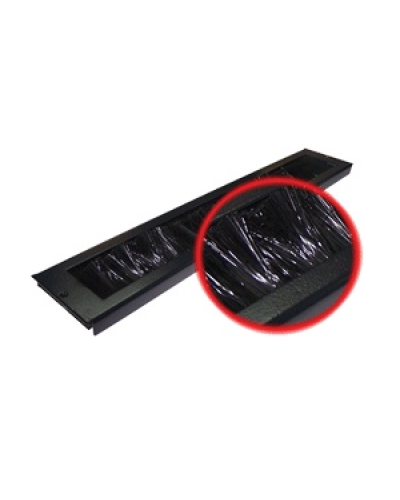 Ввод кабельный щеточный для напольных шкафов Business (черный) TWT TWT-CBB-BP в Королеве Аксессуары для стоек и шкафов Pintop.ru