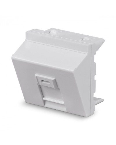 Вставка 45x45 (Mosaic) для 1 модуля формата Keystone Jack, угловая Cabeus (FP-A-45-1M) в Королеве Модули Keystone Pintop.ru