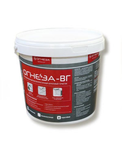Герметик акриловый противопожарный Огнеза ОГНЕЗА-ВГ, ведро 3 кг., цвет белый в Королеве Дополнительное оборудование пожаротушения Pintop.ru