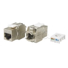 Вставка Keystone Jack RJ-45(8P8C) Hyperline KJ8-8P8C-C5e-180-TLS-SH-F-WH