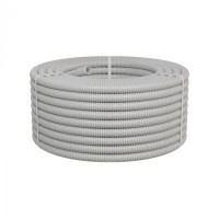 Труба ПНД-FRUF гофрир. тяжелая, с зондом, без галогена, трудногорючая, атмосферостойкая,цвет серый, диам. 32мм (25м) Экопласт (21132HFR-UF)