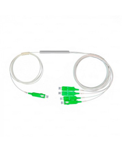 Разветвитель план 1х4 окон SC/APC 9/125 вывод 1,5м буфер 0.9мм 1260/1650 Cabeus (FCT-PLC-1/4-9-SC/A-1.5-0.9) в Королеве Оптические разветвители (сплиттеры) Pintop.ru