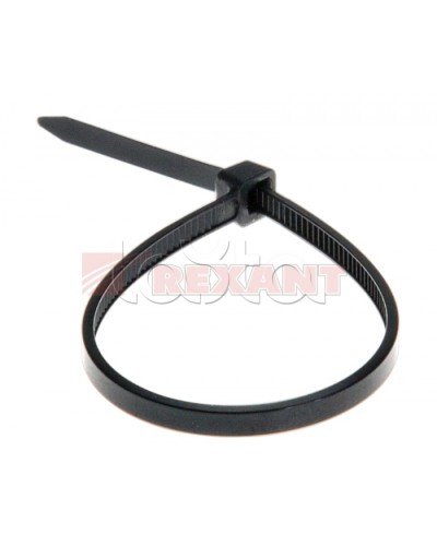 Хомут-стяжка нейлоновый 2.5х120 мм чёрный (100шт/уп) REXANT 07-0121 в Королеве Стяжки-хомуты Pintop.ru
