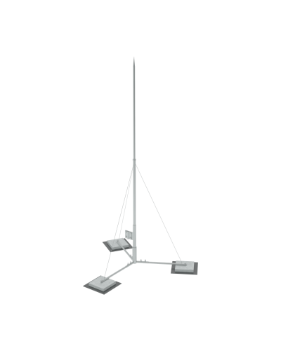 Вольностоящая молниеприемная мачта составная H5,1 м разборное основание HD КМ-Профиль (RTVMR-H5.1 HD) в Королеве Монтажные материалы Pintop.ru