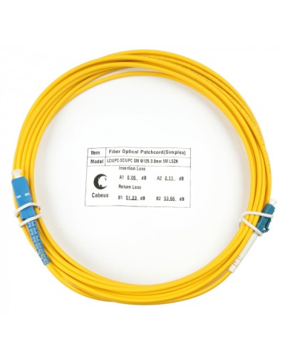 Шнур оптический simplex LC-SC 9/125 sm 25м LSZH Cabeus FOP(s)-9-LC-SC-25m в Королеве Патч-корды оптические Pintop.ru