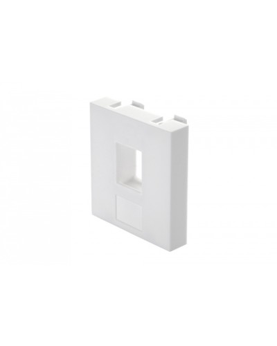 Адаптер 45 × 45 мм для 1 мультимедиа-модуля Keystone без шторки, белый Eurolan (16B-45-11WT) в Королеве Модули Keystone Pintop.ru