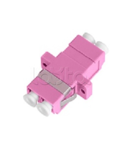 Адаптер NIKOMAX волоконно-оптический, соединительный, многомодовый, стандарта OM4, LC/UPC-LC/UPC, двойной, пластиковый, без шторки, с фланцами, маджента, уп-ка 2шт. NIKOMAX (NMF-OA2M4-FN-LCU-LCU-MG-2) в Королеве Проходные адаптеры и розетки оптические 