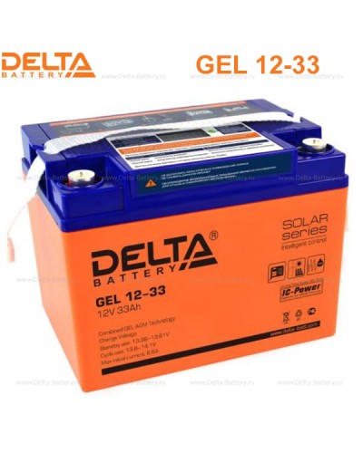Аккумулятор свинцово-кислотный Delta GEL 12-33 в Королеве Электротехническое оборудование Pintop.ru
