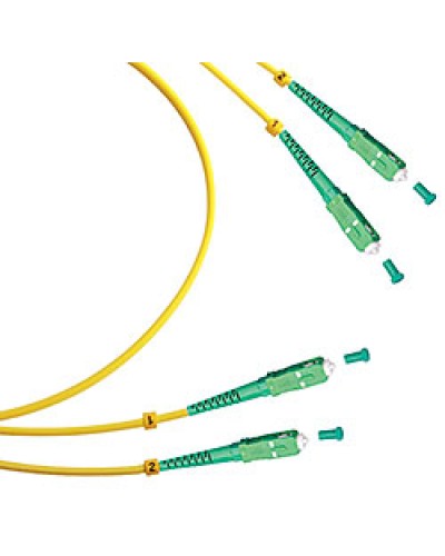 Шнур оптический SM 9/125 duplex SC/APC-SC/APC (1 м) Cabeus FOP(D)-9-SC/APC-SC/APC-1M в Королеве Патч-корды оптические Pintop.ru