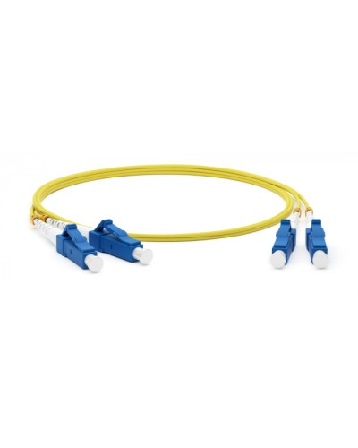 Патч-корд волоконно-оптический Hyperline FC-D2-9-LC/UR-LC/UR-H-10M-LSZH-YL в Королеве Патч-корды оптические Pintop.ru