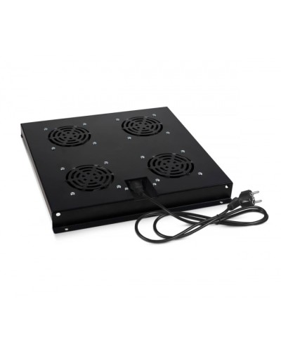 Модуль вентиляторный с 4-я вентиляторами, цвет черный (RAL 9004) Cabeus (TRAY-SC-120-BK) в Королеве Вентиляторные модули Pintop.ru