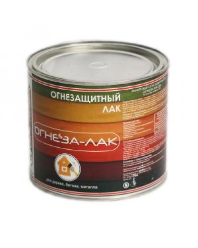 Лак огнезащитный акриловый Огнеза «ОГНЕЗА-ЛАК-ОД» для древесины и материалов изнеё, матовый, бесцветный, ведро 2,4л.(1,8 кг.) в Королеве Огнезащитные краски Pintop.ru