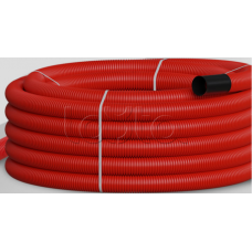 NR063 Двустен. труба ПНД гибкая откр. прокладки, SN18, с зондом, D63мм (50м) красн. Экопласт (801063HFR-UF-RD)