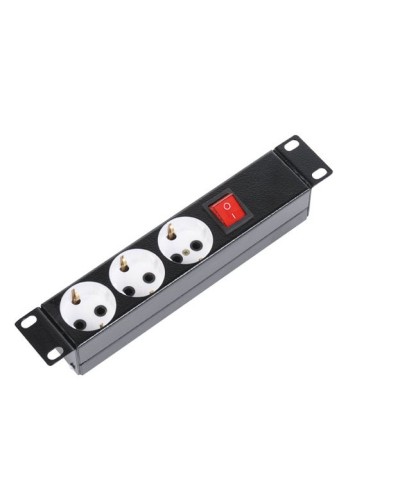Блок силовых розеток 10 без шнура с выключателем, 3 розетки (черный) ЦМО БР-3П-10-9005 в Королеве Блоки розеток Pintop.ru