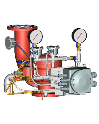 Узел управления с комбинированным приводом взрывозащищенный Спецавтоматика УУ-Д150/1,2(Р,Э24, ГО,07)-ВФ.УЗ.1 в Королеве Устройства пуска водяного пожаротушения Pintop.ru
