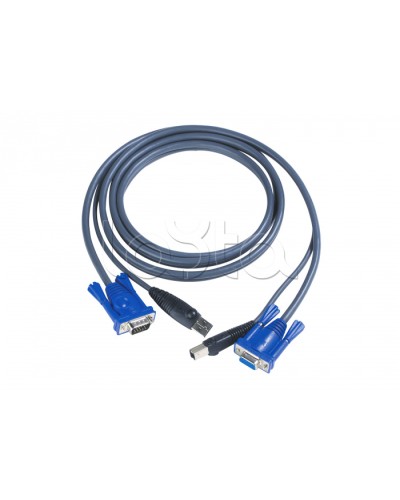 КВМ-кабель с интерфейсами USB, VGA (3м) ATEN 2L-5003U в Королеве Видеоусилители, Модуляторы, Делители Pintop.ru