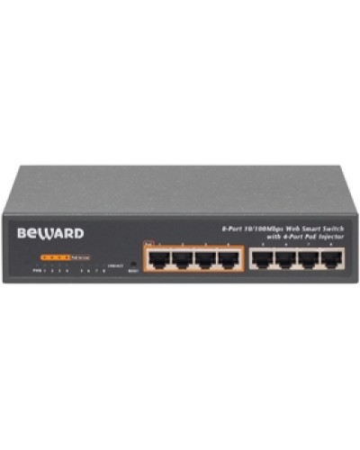 Коммутатор PoE 8-портовый Beward STW-8P4 в Королеве Коммутаторы Pintop.ru