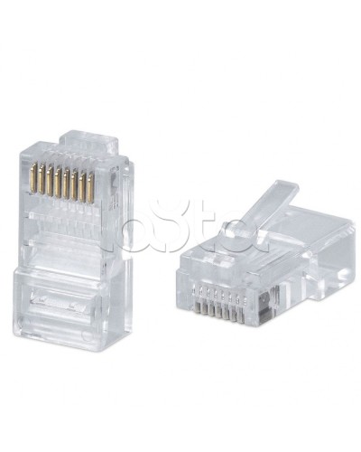 Коннектор RJ-45 под витую пару, категория 5e, универсальный (для одножильного и многожильного кабеля) Cabeus 8P8C в Королеве Коннекторы и разъемы Pintop.ru