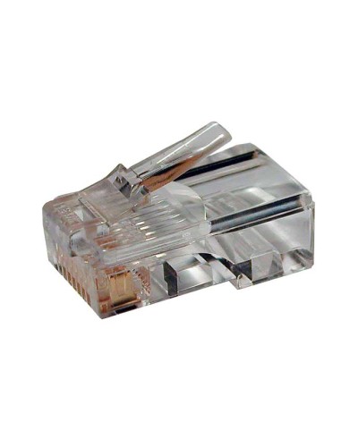 Коннектор RJ-45 под витую пару, категория 6 , универсальный (для одножильного и многожильного кабеля) Cabeus 8P8C-C6 в Королеве Коннекторы и разъемы Pintop.ru