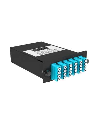 Кассета кроссовая черный Cabeus (FO-9-2x12MPO(m)/А-24xLC/U-A-BK) в Королеве Кросс оптический Pintop.ru