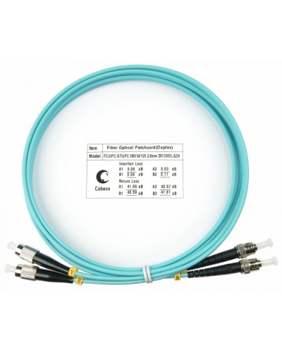 Шнур оптический duplex FC-ST 50/125 mm OM3 2м LSZH Cabeus FOP-50-FC-ST-2m в Королеве Патч-корды и пигтейлы Pintop.ru