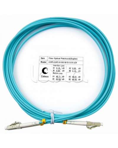 Патч-корд волоконно-оптический MM 50/125 duplex LC-LC LSZH (3м) Cabeus FOP-50-LC-LC-3m в Королеве Патч-корды оптические Pintop.ru