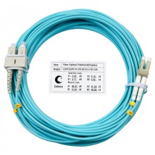 Шнур оптический duplex LC-SC 50/125 mm OM3 20м LSZH Cabeus FOP-50-LC-SC-20m