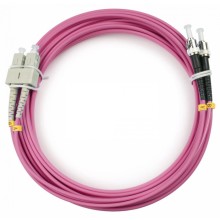 Шнур оптический duplex SC-ST 50/125 mm OM4 10м LSZH Cabeus FOP-50-OM4-SC-ST-10m