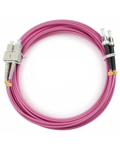 Шнур оптический duplex SC-ST 50/125 mm OM4 5м LSZH Cabeus FOP-50-OM4-SC-ST-5m в Королеве Патч-корды оптические Pintop.ru