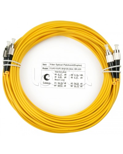 Шнур оптический duplex FC-FC 9/125 sm 20м LSZH Cabeus FOP(d)-9-FC-FC-20m в Королеве Патч-корды оптические Pintop.ru