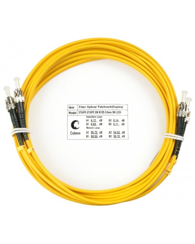 Шнур оптический duplex ST-ST 9/125 sm 10м LSZH Cabeus FOP(d)-9-ST-ST-10m в Королеве Патч-корды оптические Pintop.ru