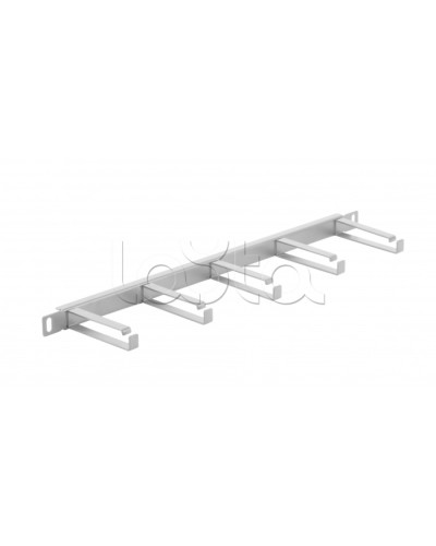 Органайзер горизонтальный 19 0.5U, 5 колец Cabeus (JB08-0,5U-GY) в Королеве Кабельные органайзеры Pintop.ru