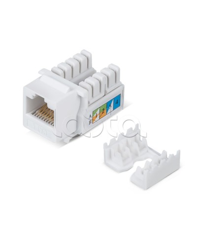 Вставка Keystone Jack RJ-45, категория 6, заделка тип 110, белая Cabeus KJ-RJ45-Cat.6-90 в Королеве Модули Keystone Pintop.ru