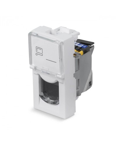 Модуль Keystone Jack RJ-45(8P8C), 180 градусов, категория 6a, экран. Cabeus (KJ-RJ45-Cat.6a-SH-180T-FP-L-22,5) в Королеве Модули Keystone Pintop.ru