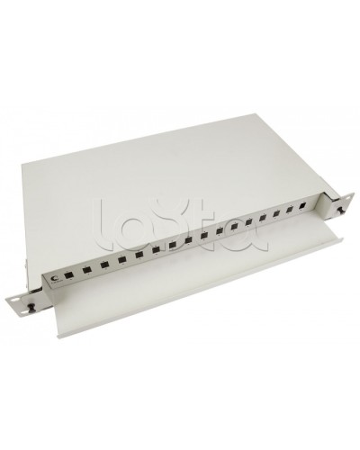 Бокс оптический 19, 1U на 16 SC/2xLC портов Cabeus ODF-19-16-SC в Королеве Кросс оптический Pintop.ru