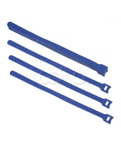 Хомут для кабеля, липучка с мягкой застежкой, 310x14 мм, синий (10 шт.) Cabeus CLAMP-310-BL в Королеве Аксессуары для лотков Pintop.ru