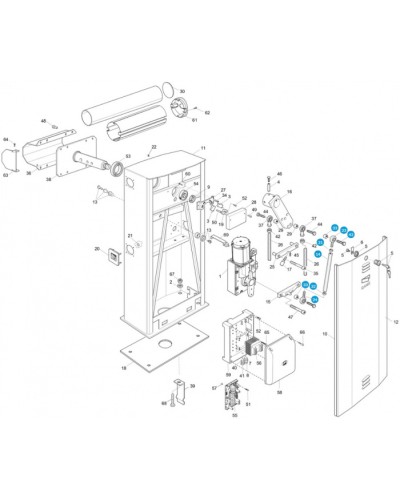 Вал деблокиратора Came 119RIG051 в Королеве Запчасти для шлагбаумов и автоматики Pintop.ru