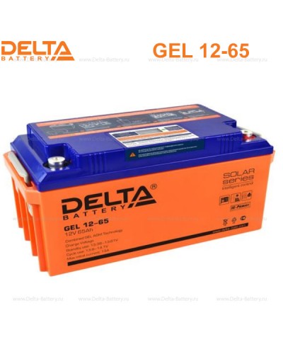 Аккумулятор свинцово-кислотный Delta GEL 12-65 в Королеве Электротехническое оборудование Pintop.ru