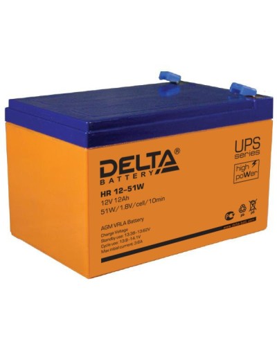 Аккумулятор свинцово-кислотный Delta HR12-51W в Королеве Электротехническое оборудование Pintop.ru