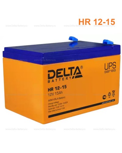 Аккумулятор свинцово-кислотный Delta HR 12-15 в Королеве Электротехническое оборудование Pintop.ru