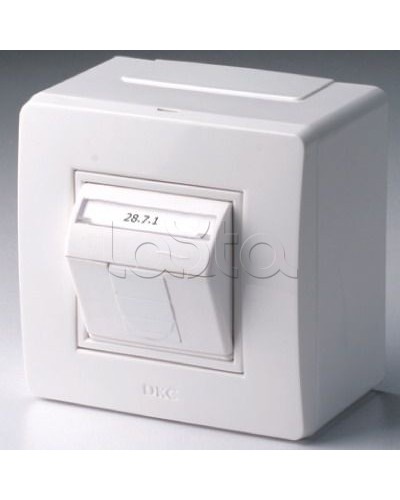 Коробка в сборе с 1 розеткой RJ45, кат.5е телефон / компьютер, коричневая розница DKC 10665B в Королеве Распределительные коробки Pintop.ru